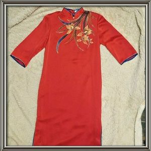 Traditional Vietnamese Ao Dai dress.